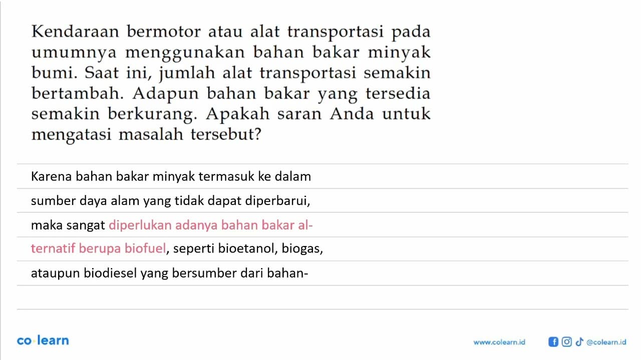 Kendaraan bermotor atau alat transportasi pada umumnya