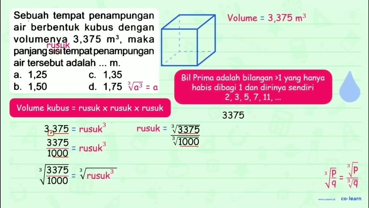 Sebuah tempat penampungan air berbentuk kubus dengan