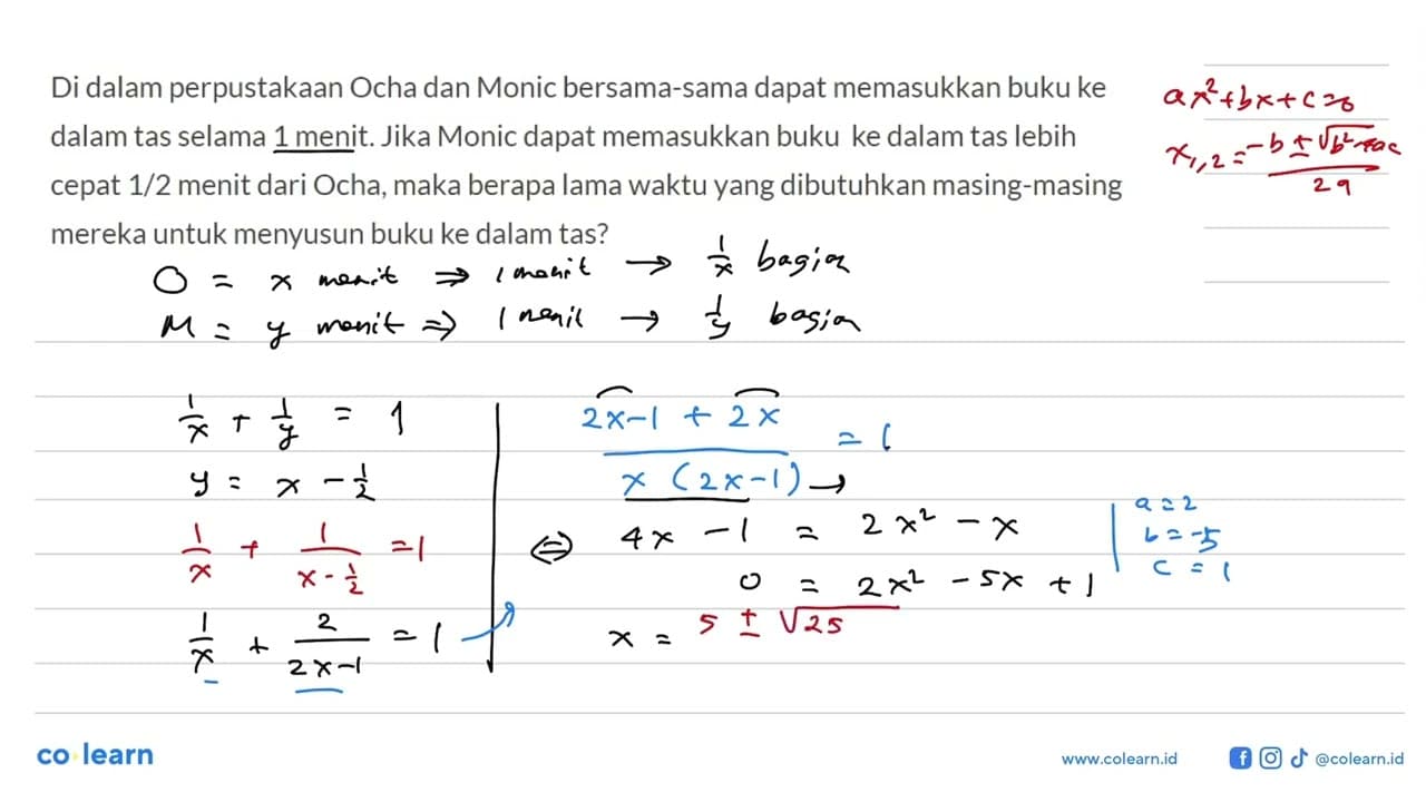 Di dalam perpustakaan Ocha dan Monic bersama-sama dapat