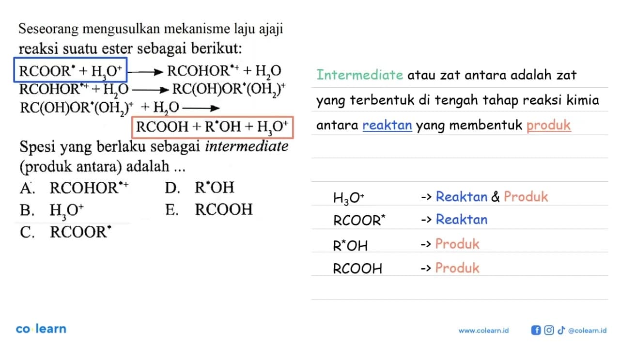 Seseorang mengusulkan mekanisme laju ajaji reaksi suatu