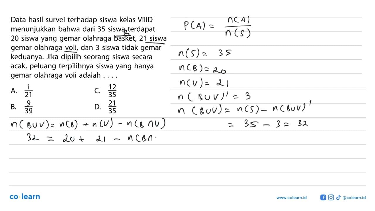 Data hasil survei terhadap siswa kelas VIIID menunjukkan