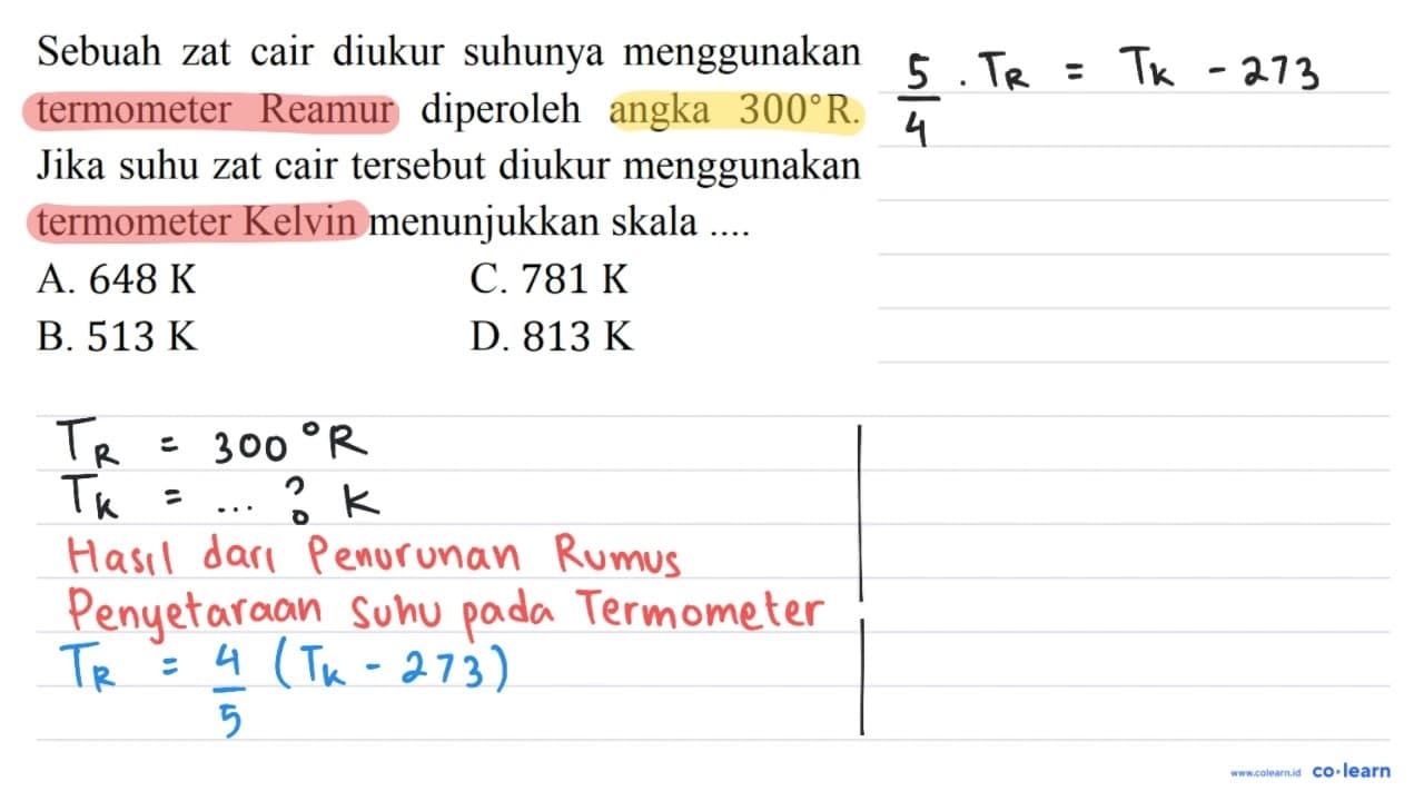 Sebuah zat cair diukur suhunya menggunakan termometer