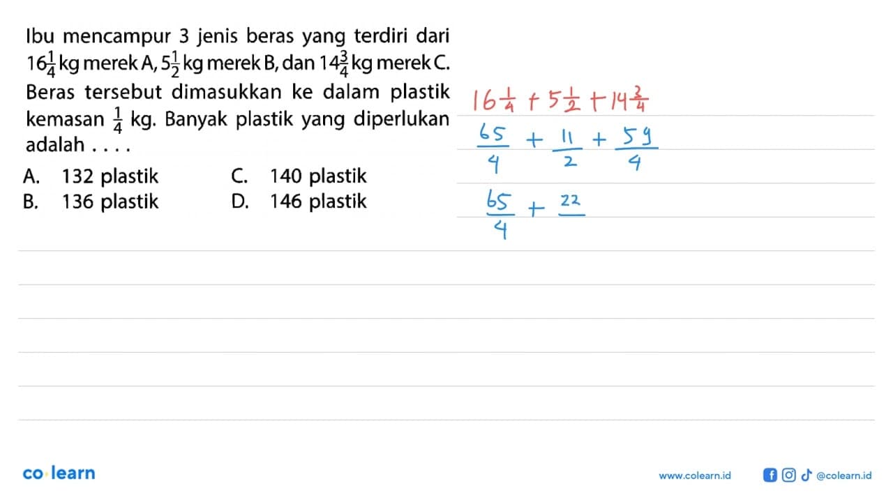 Ibu mencampur 3 jenis beras yang terdiri dari 164kg merek