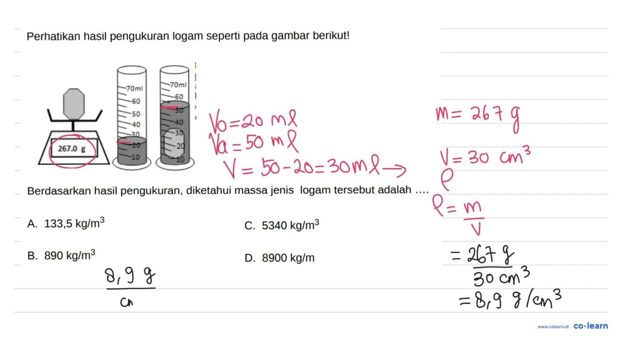 Perhatikan hasil pengukuran logam seperti gambar berikut!