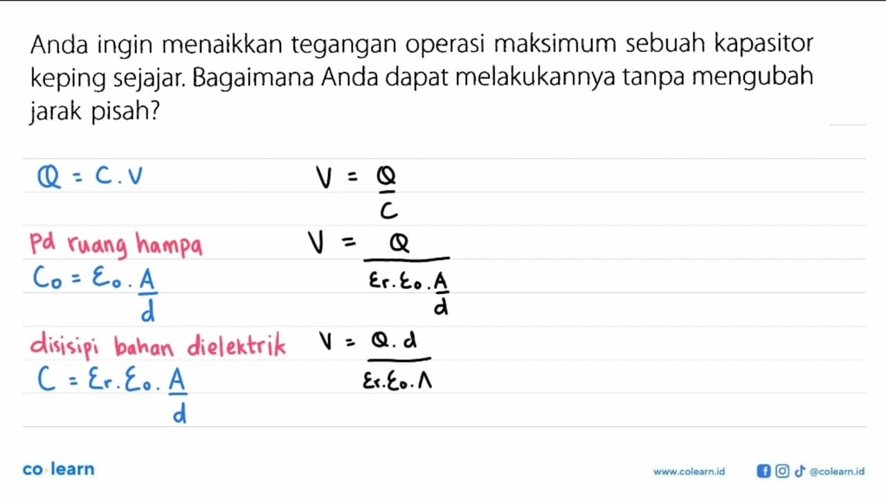 Anda ingin menaikkan tegangan operasi maksimum sebuah