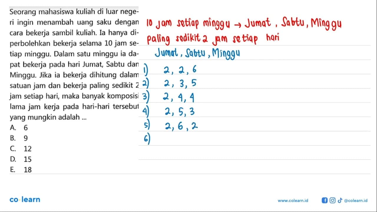 Seorang mahasiswa kuliah di luar nege-ri ingin menambah