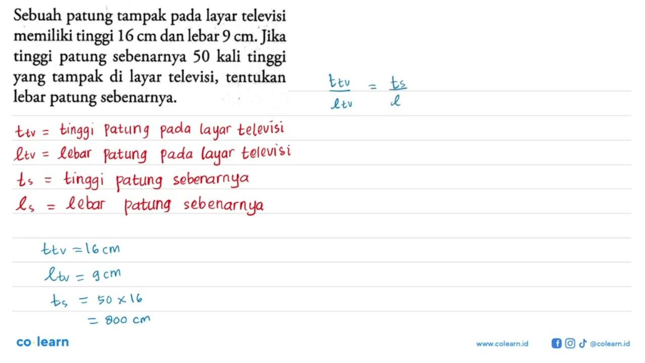 Sebuah patung tampak pada layar televisi memiliki tinggi 16