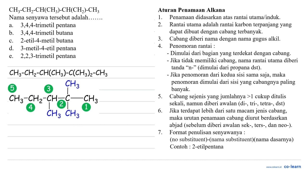 CH_(3)-CH_(2)-CH(CH_(3))-CH(CH_(2))-CH_(3) Nama senyawa