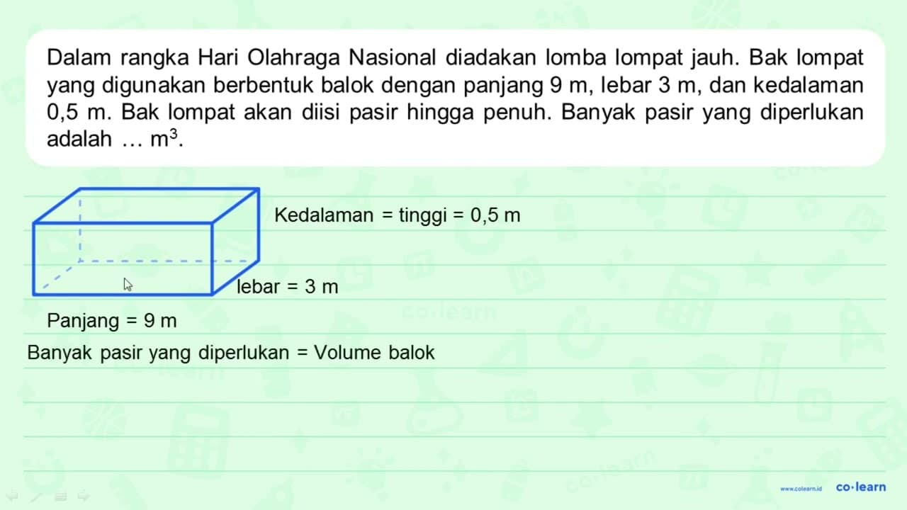 Dalam rangka Hari Olahraga Nasional diadakan lomba lompat