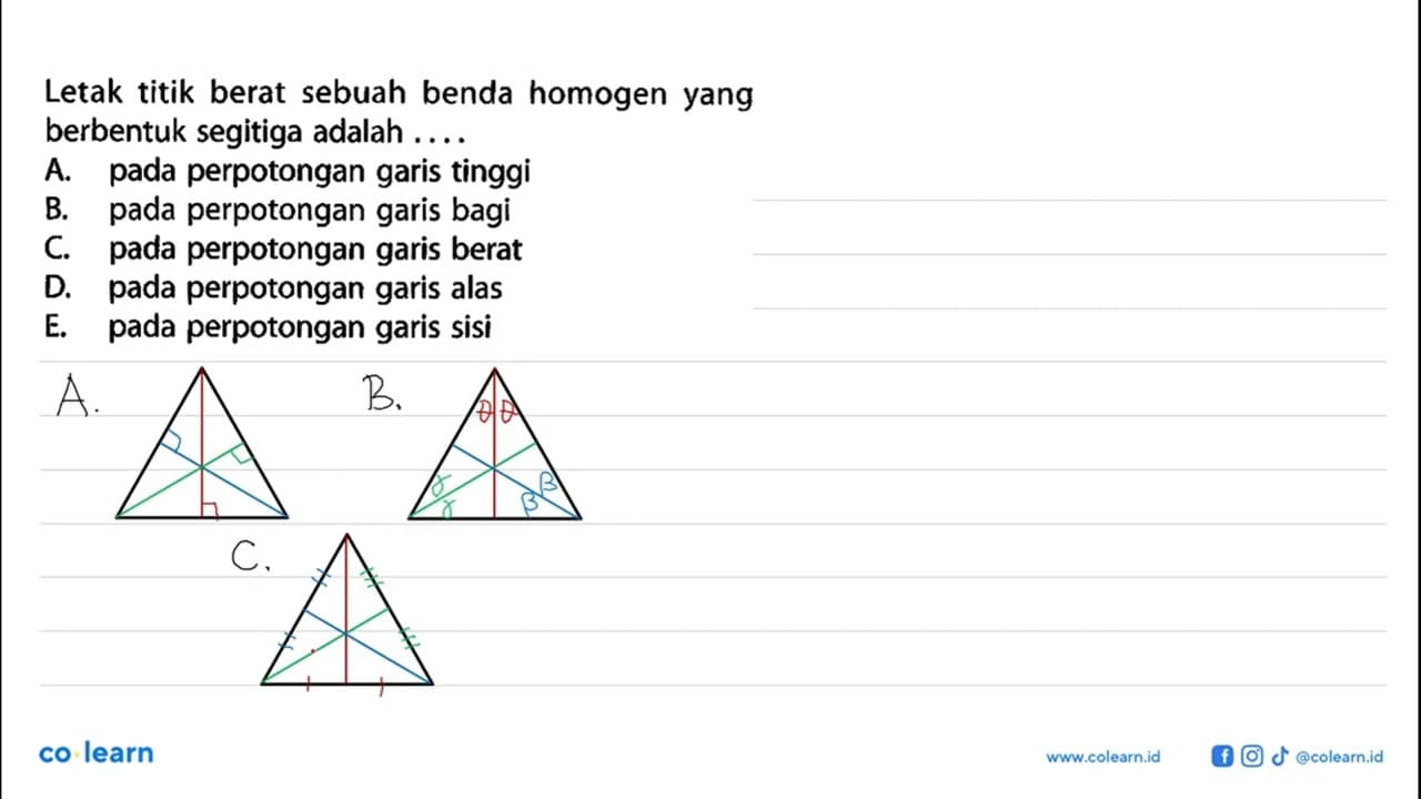 Letak titik berat sebuah benda homogen yang berbentuk