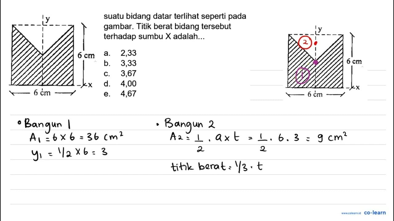 y 6 cm x 6 cm suatu bidang datar terlihat seperti pada