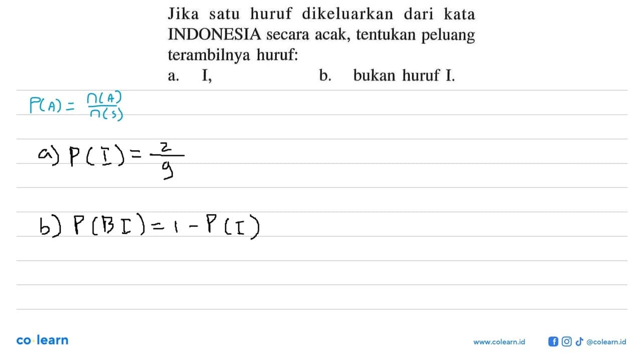 Jika satu huruf dikeluarkan dari kata INDONESIA secara