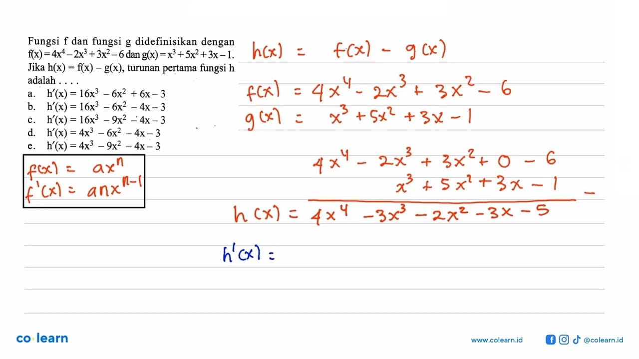 Fungsi f dan fungsi g didefinisikan dengan