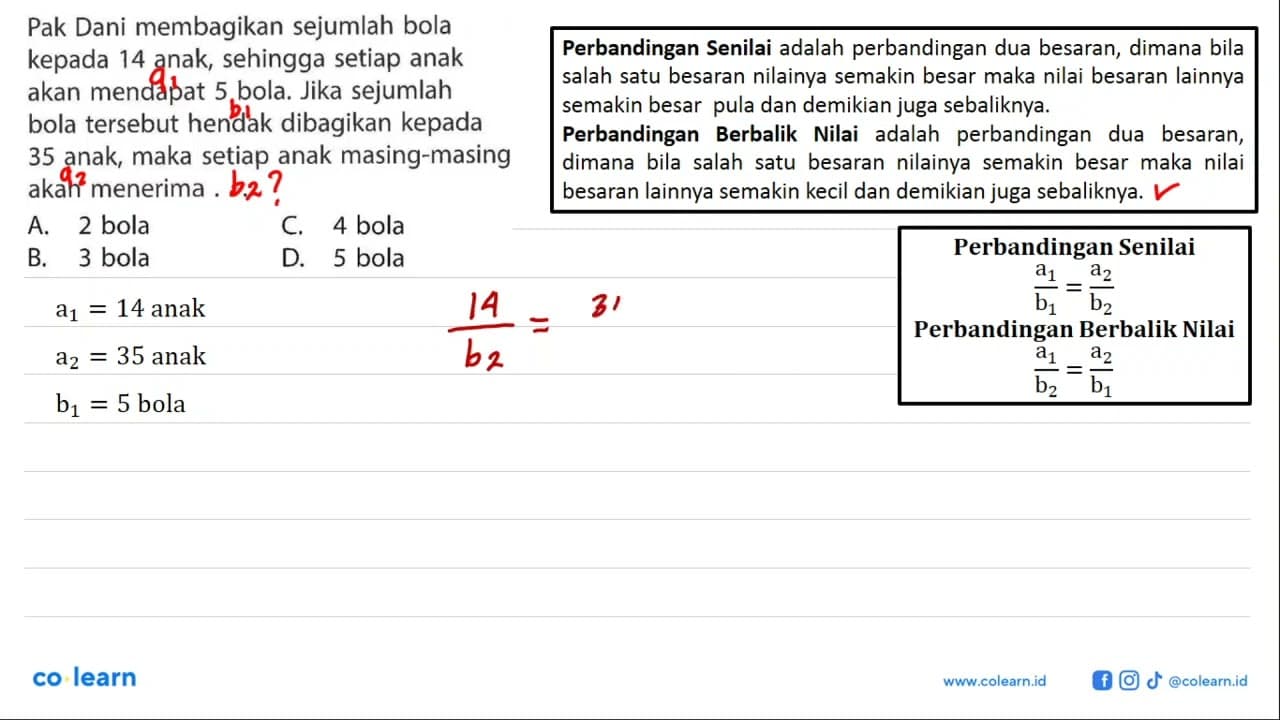 Pak Dani membagikan sejumlah bola kepada sehingga setiap