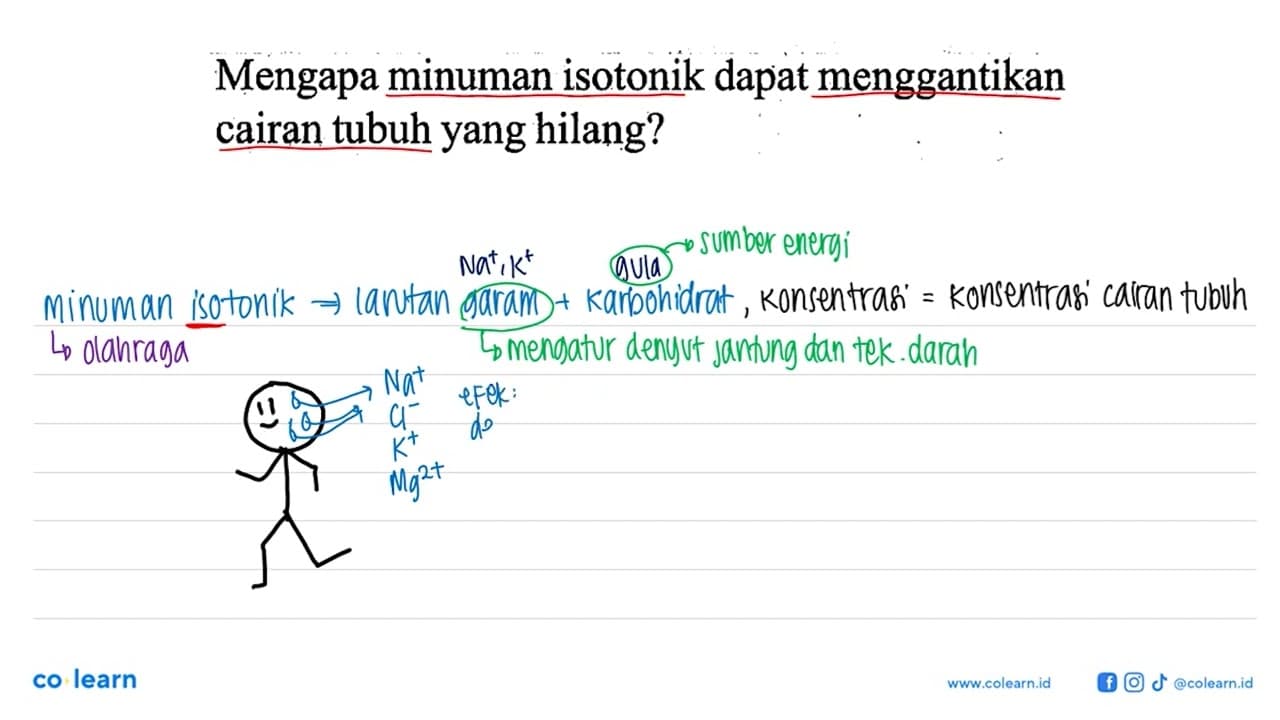 Mengapa minuman isotonik dapat menggantikan cairan tubuh