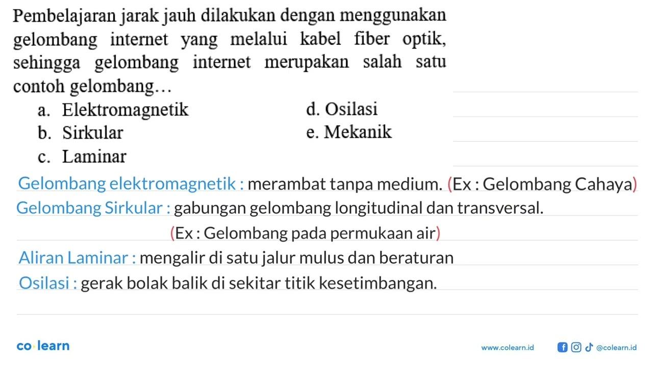 Pembelajaran jarak jauh dilakukan dengan menggunakan