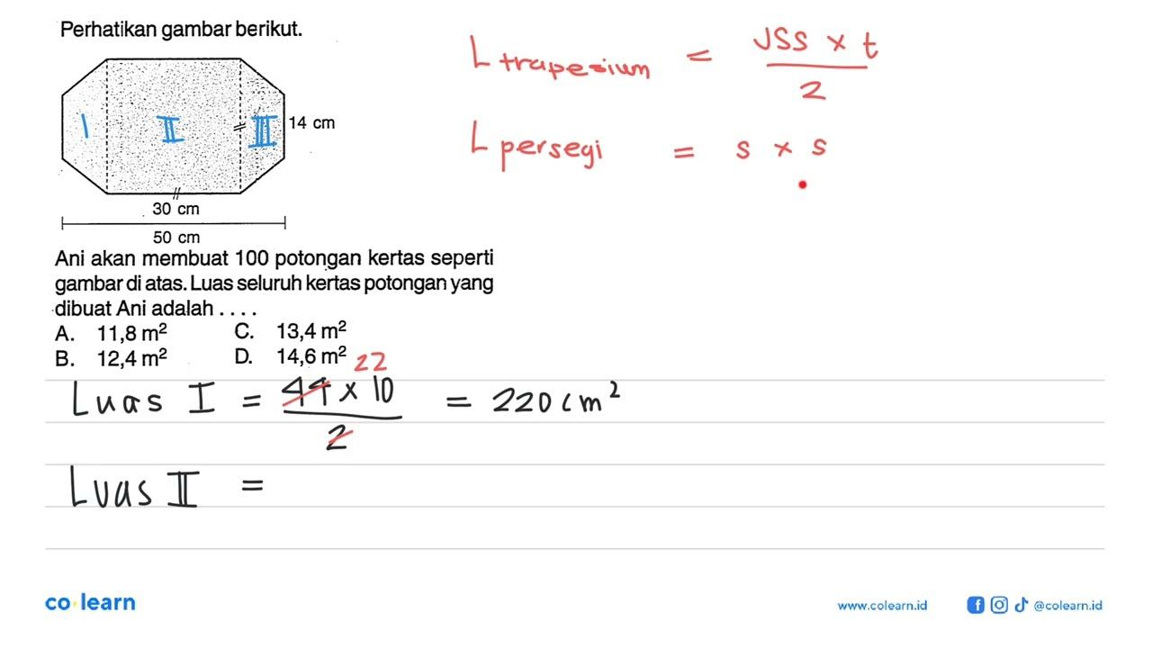 Perhatikan gambar berikut. 80 cm 14 cm 30 cmAni akan