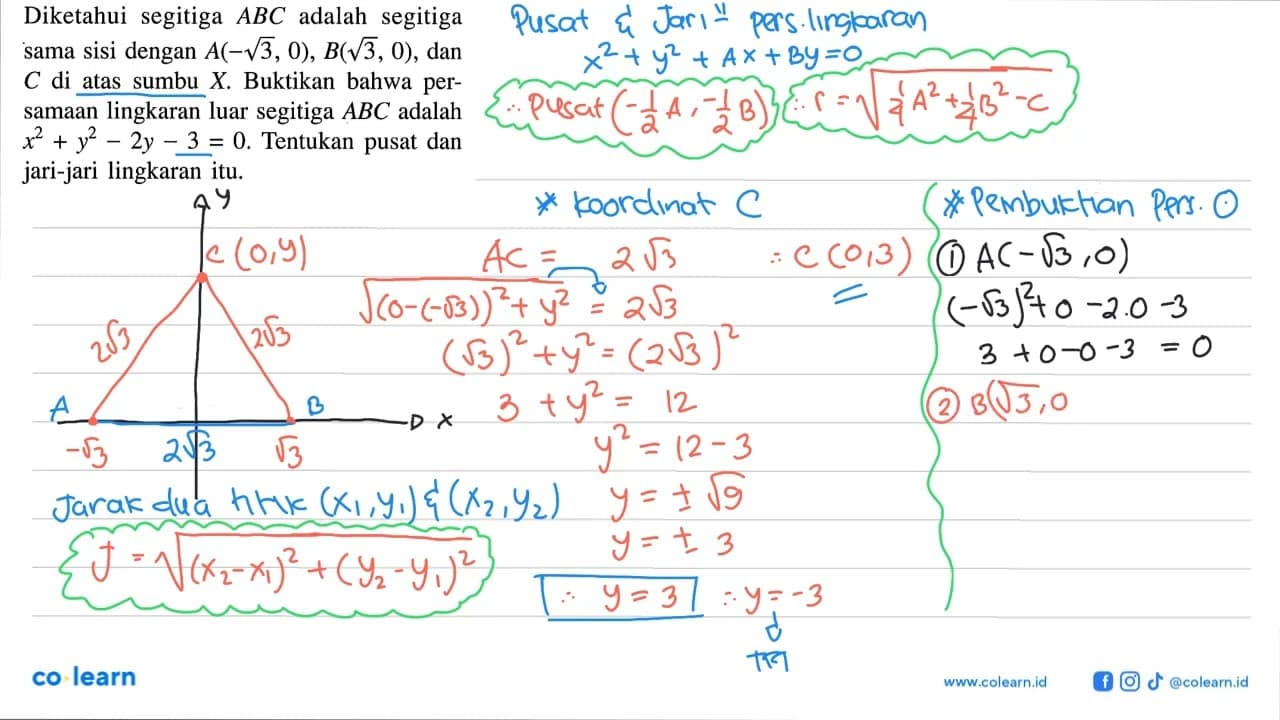 Diketahui segitiga ABC adalah segitiga sama sisi dengan