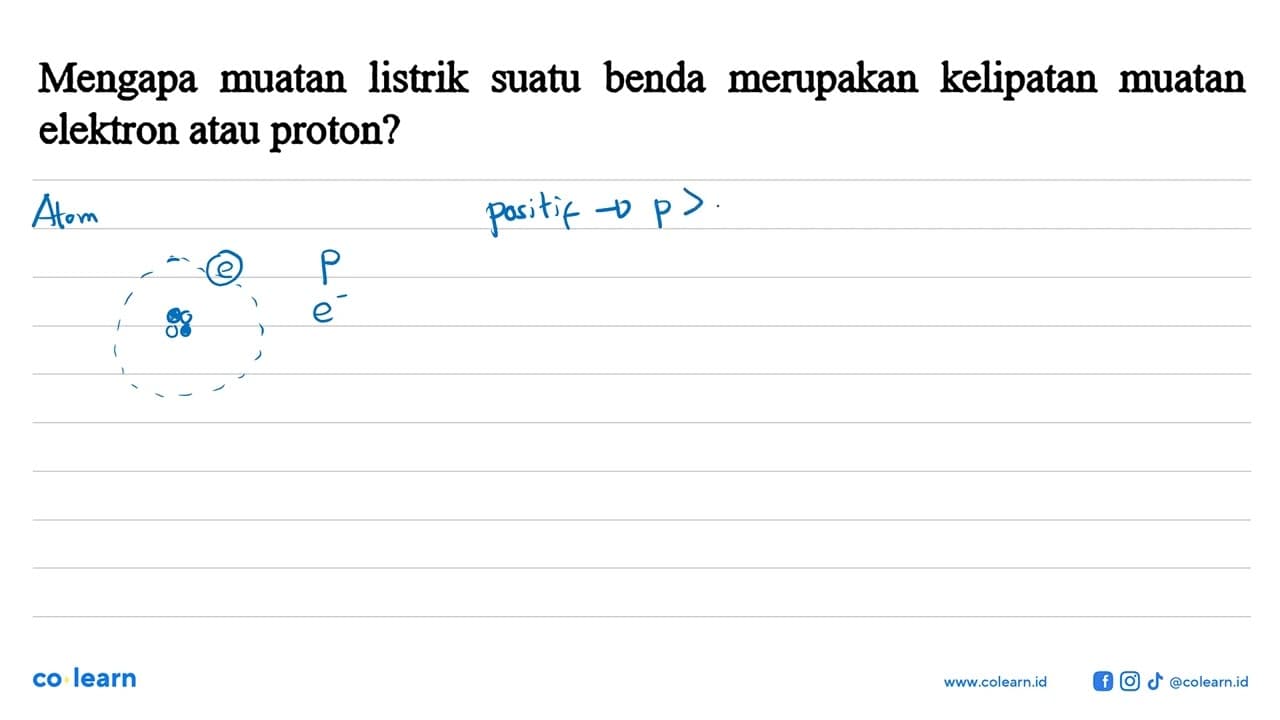 Mengapa muatan listrik suatu benda merupakan kelipatan