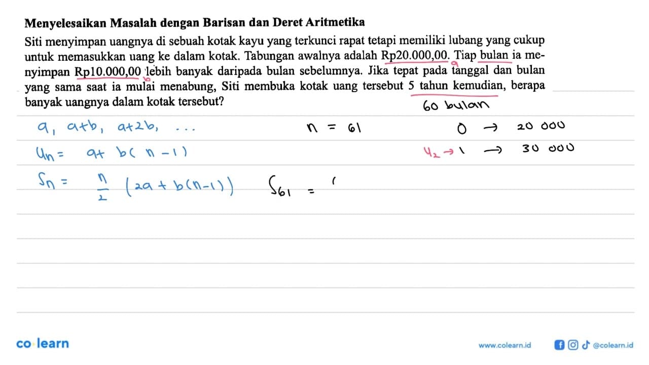 Menyelesaikan Masalah dengan Barisan dan Deret