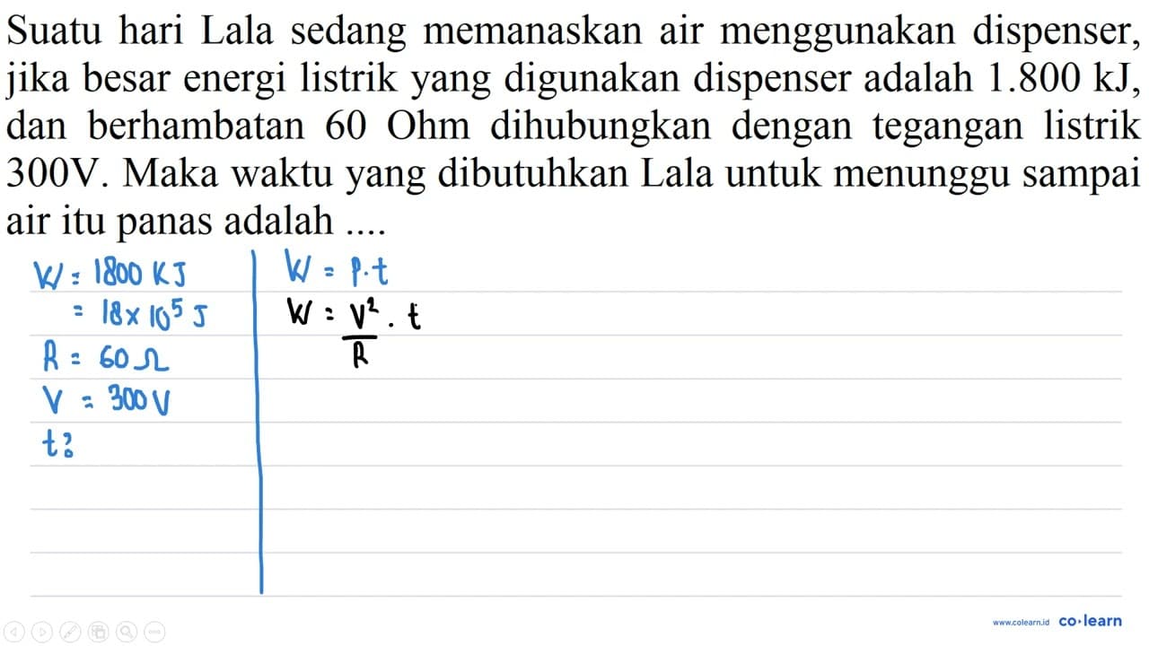 Suatu hari Lala sedang memanaskan air menggunakan