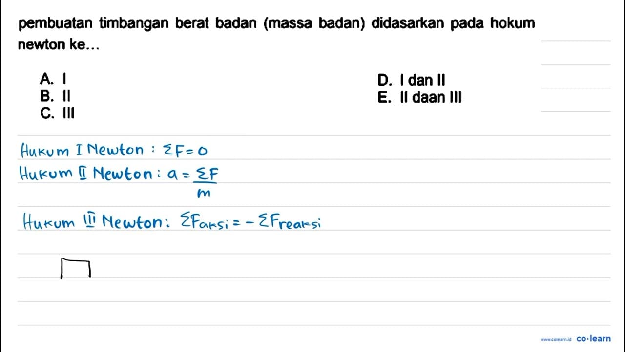 pembuatan timbangan berat badan (massa badan) didasarkan