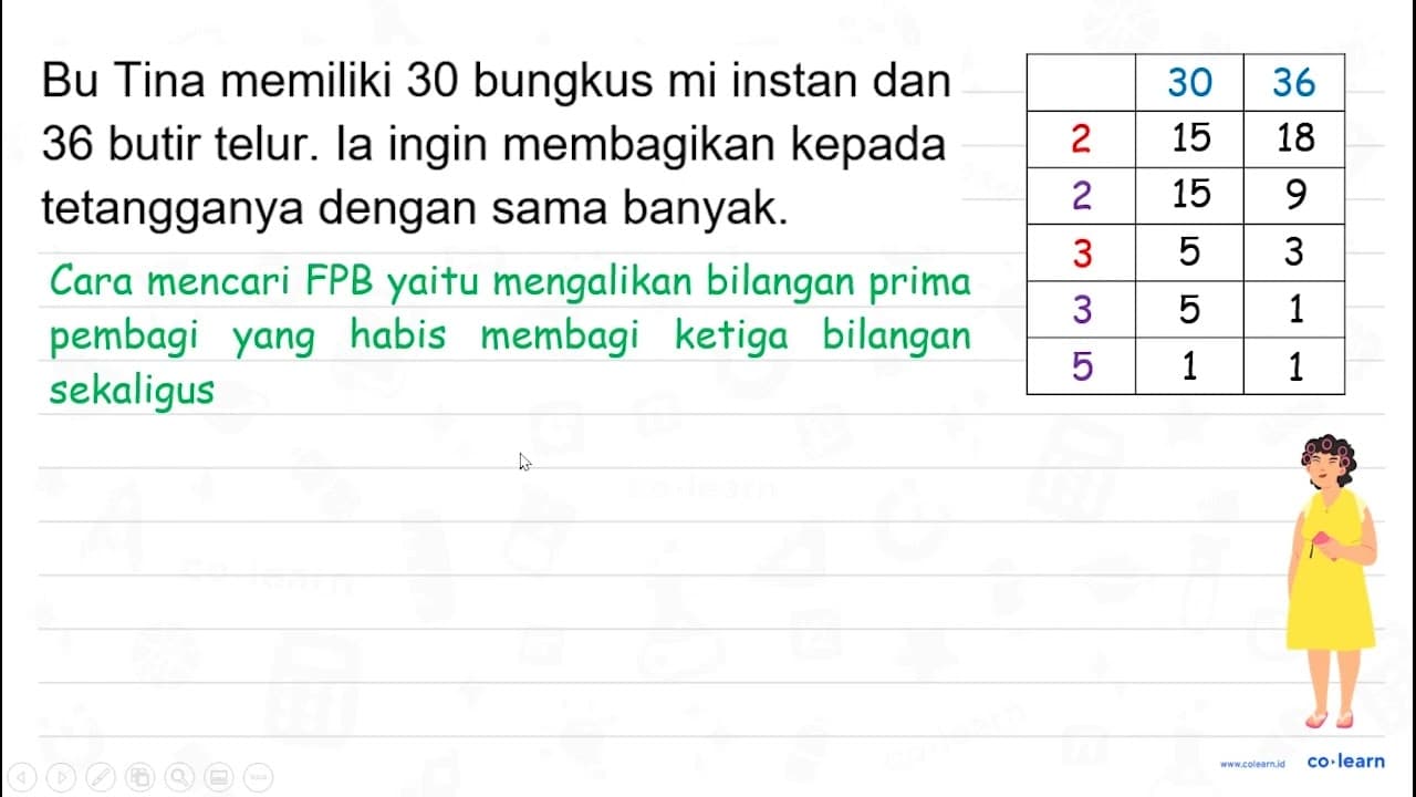 Seperti pada soal nomor 19, masingmasing tetangganya akan