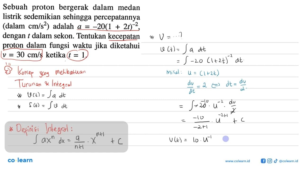 Sebuah proton bergerak dalam medan listrik sedemikian