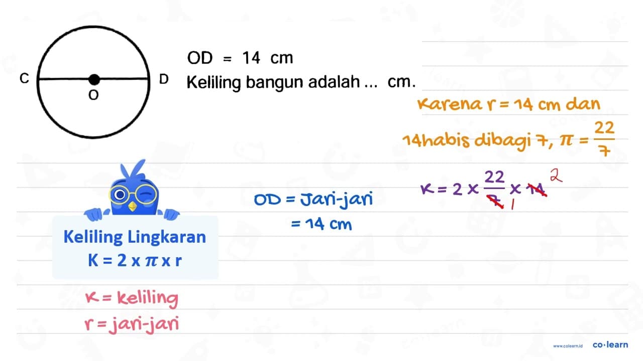 C D Keliling bangun adalah ... cm .