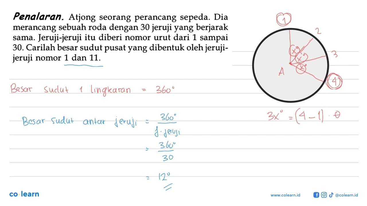 Penalaran. Atjong seorang perancang sepeda. Dia merancang