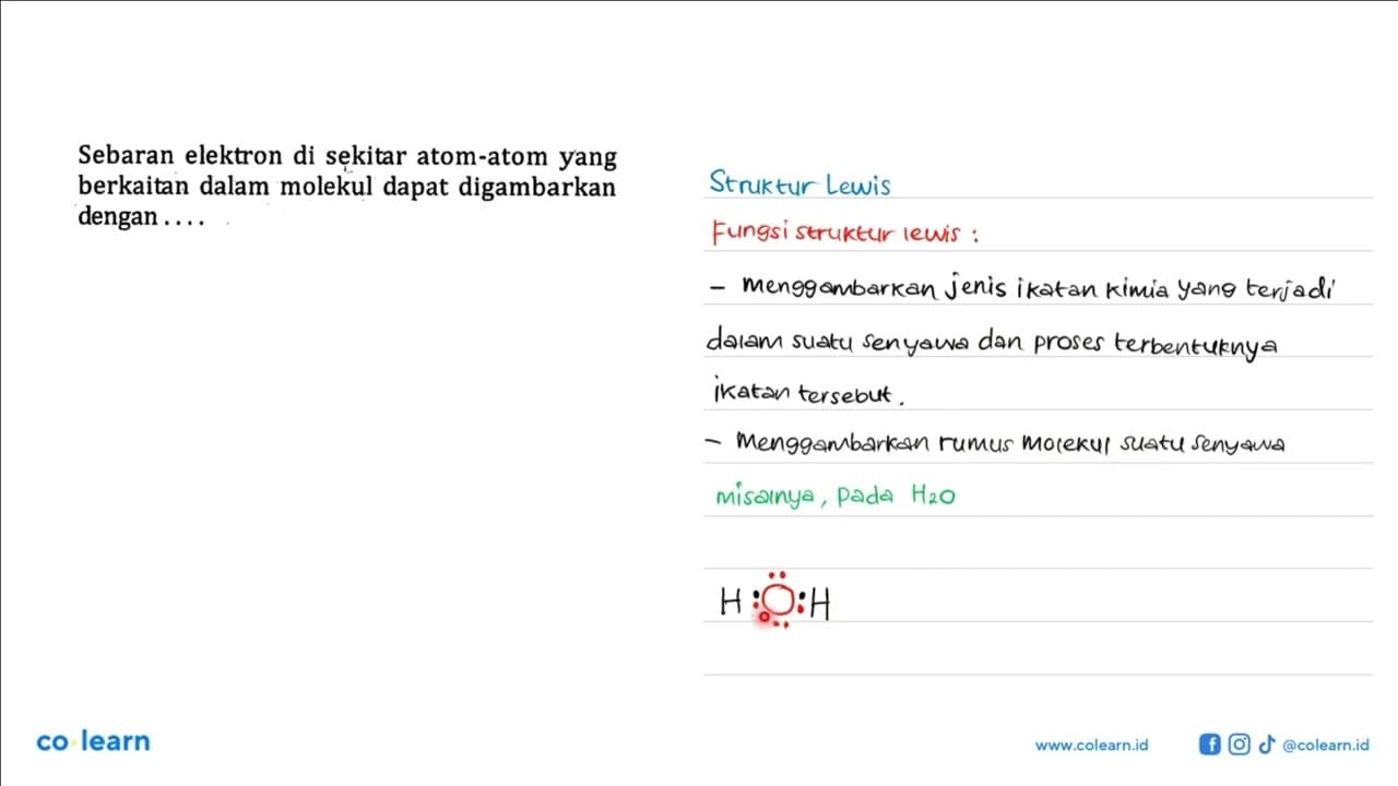 Sebaran elektron di sekitar atom-atom yang berkaitan dalam