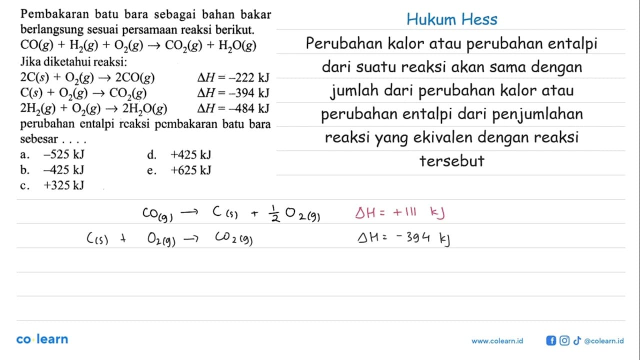 Pembakaran batu bara sebagai bahan bakar berlangsung sesuai