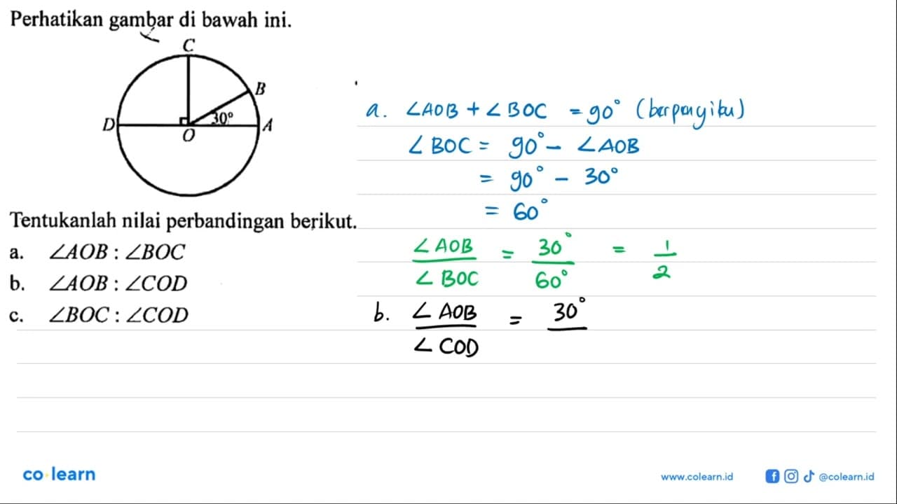 Perhatikan gambar di bawah ini. 30Tentukanlah nilai