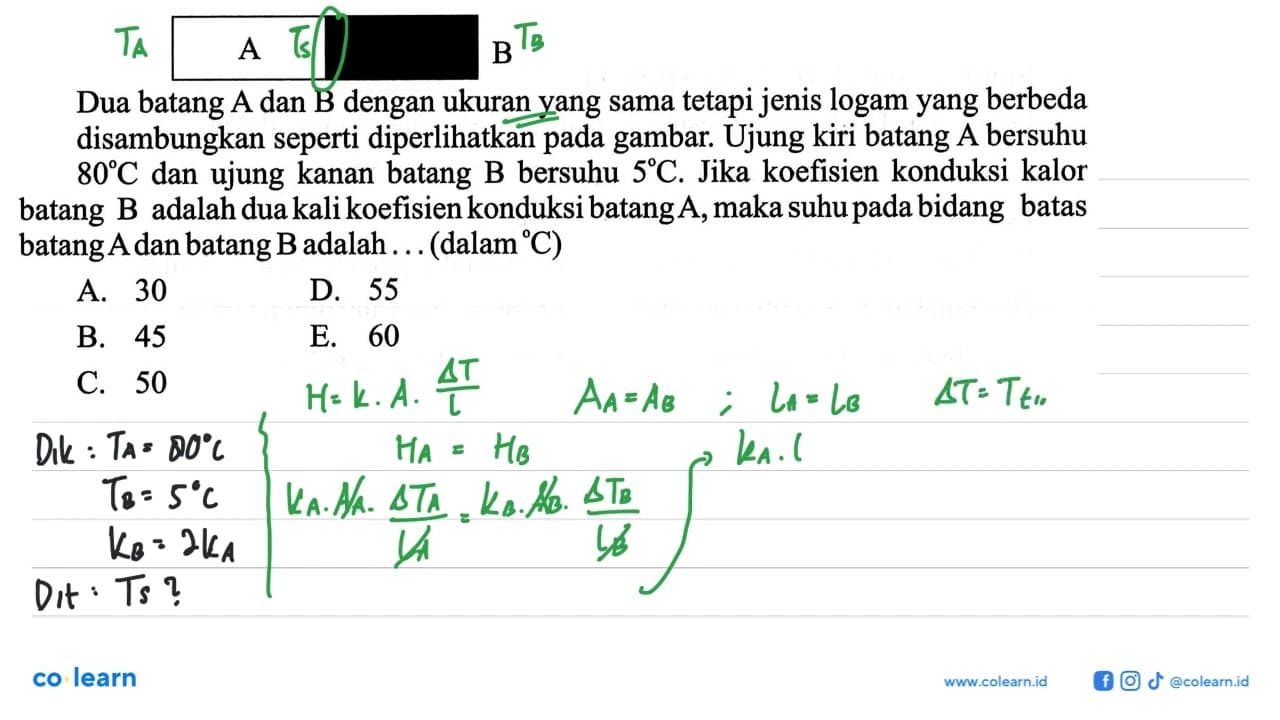 A B Dua batang A dan B dengan ukuran yang sama tetapi jenis