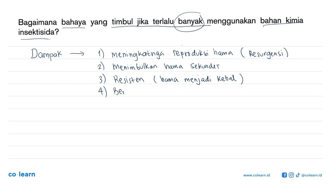 Bagaimana bahaya yang timbul jika terlalu banyak