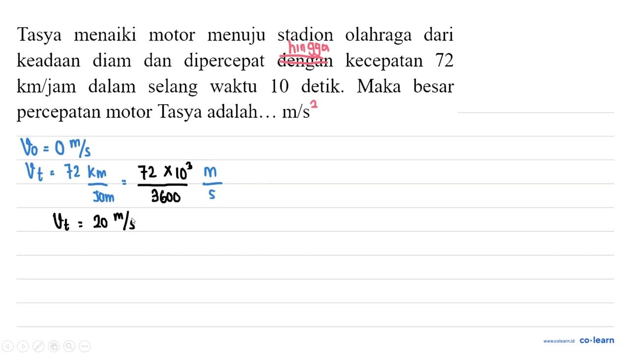 Tasya menaiki motor menuju stadion olahraga dari keadaan