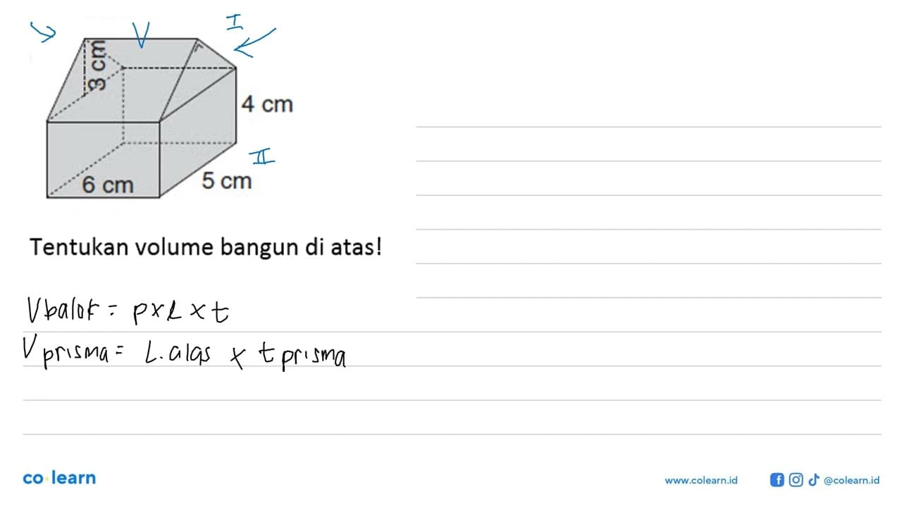 Tentukan volume bangun di atas!