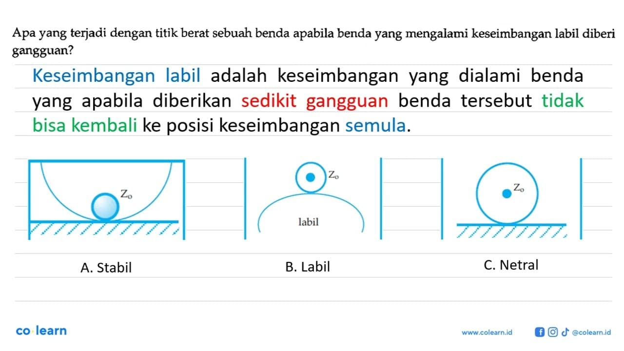 Apa yang terjadi dengan titik berat sebuah benda apabila