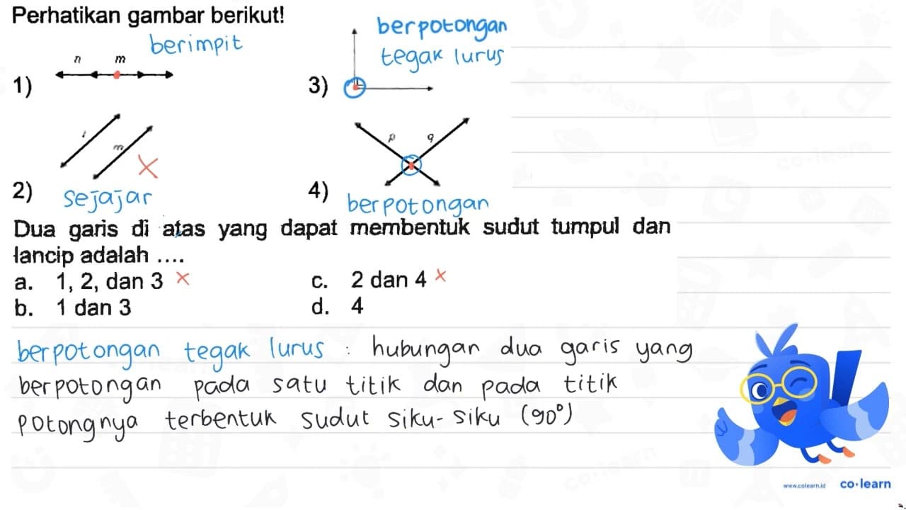 Perhatikan gambar berikut! 1) CC1CC1C 3) 2) CC1CC1C 4)