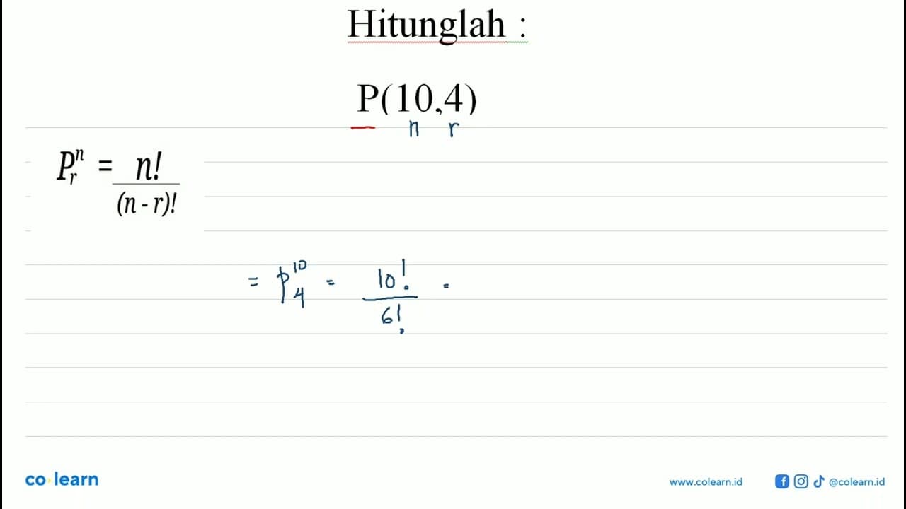 Hitunglah P(10.4)