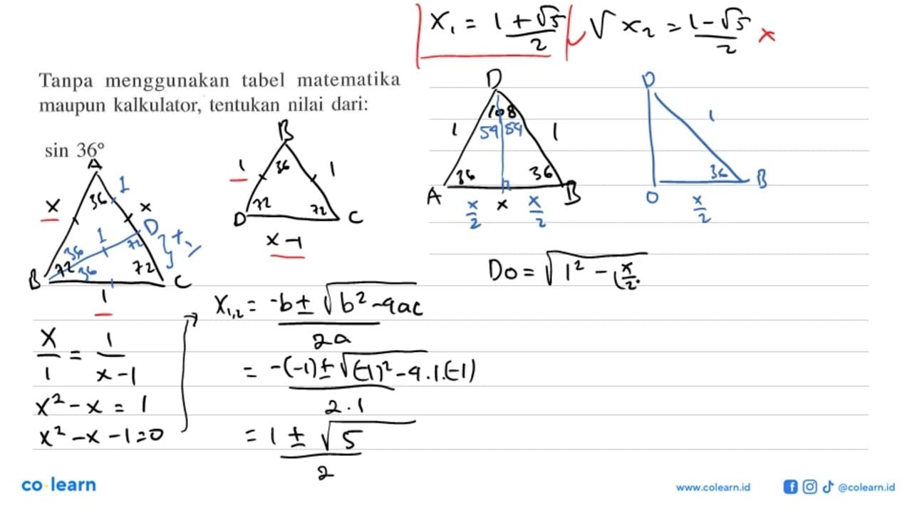 Tanpa menggunakan tabel matematika maupun kalkulator,