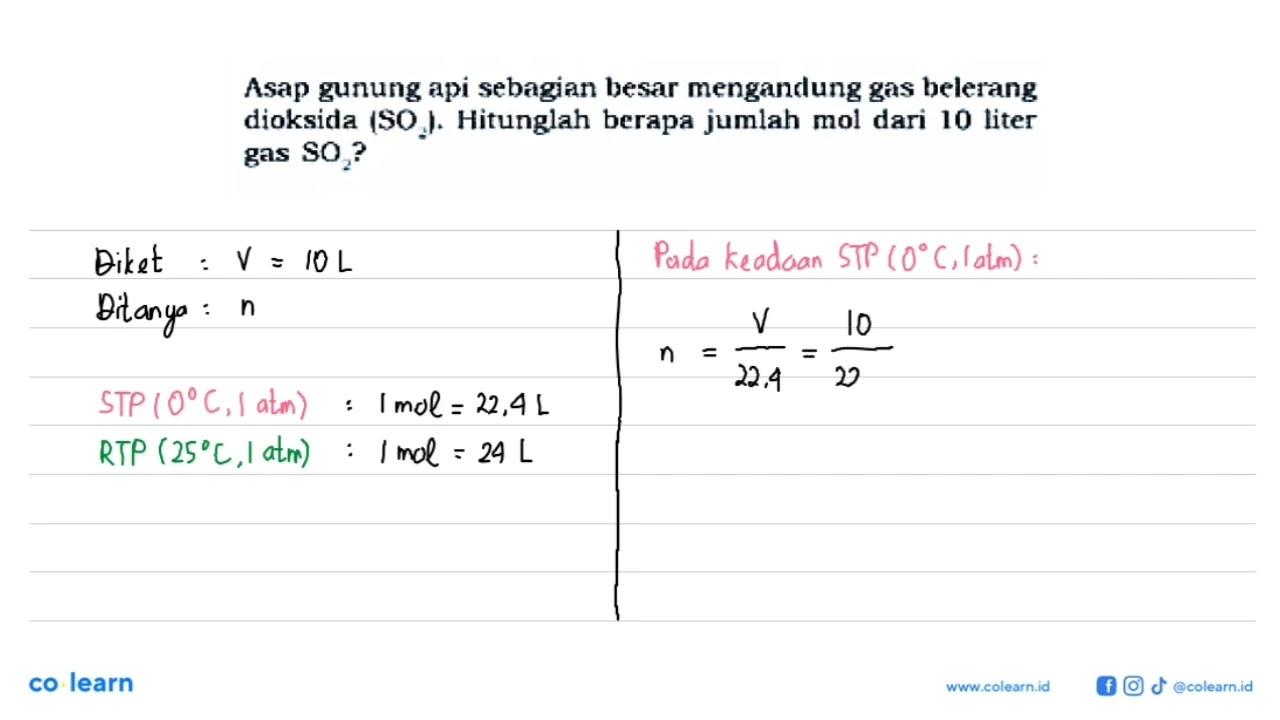 Asap gunung api sebagian besar mengandung gas belerang