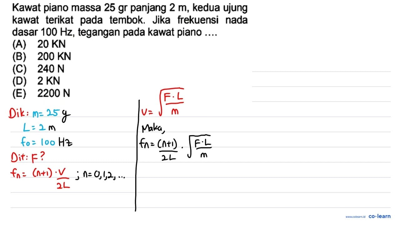 Kawat piano massa 25 gr panjang 2 m, kedua ujung kawat