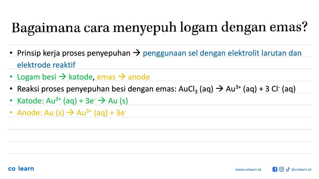 Bagaimana cara menyepuh logam dengan emas?