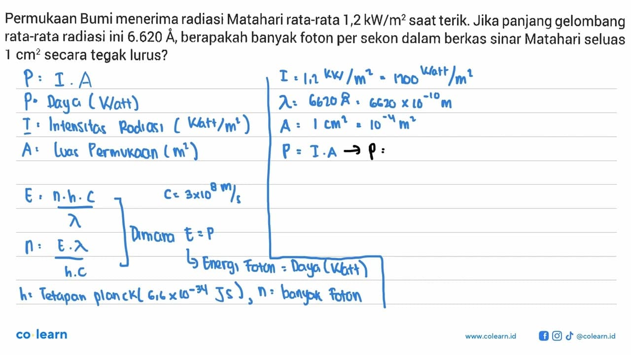 Permukaan Bumi menerima radiasi Matahari rata-rata 1,2