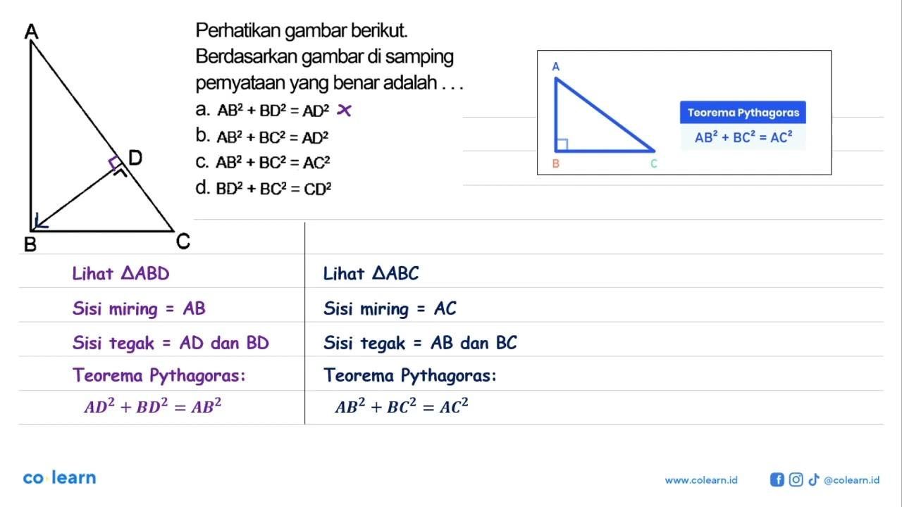 Perhatikan gambar berikut. A D B C Berdasarkan gambar di