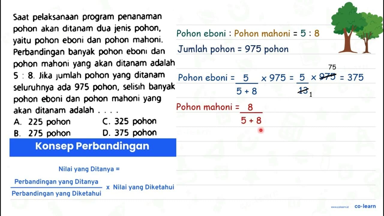 Saat pelaksanaan program penanaman pohon akan ditanam dua