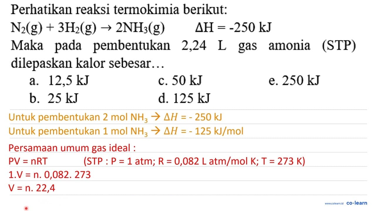 Perhatikan reaksi termokimia berikut: N_(2)(g)+3 H_(2)(g)