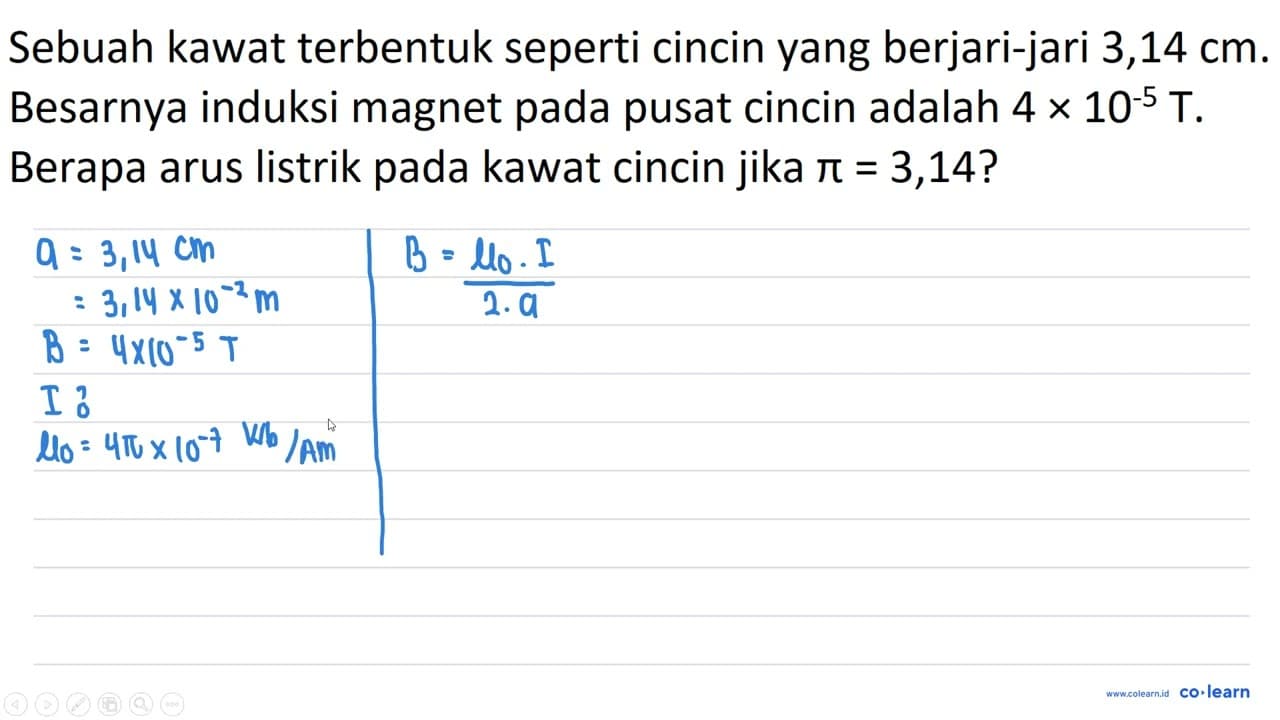 Sebuah kawat terbentuk seperti cincin yang berjari-jari