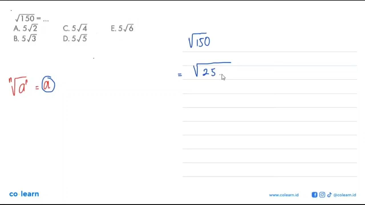 akar(150)=...